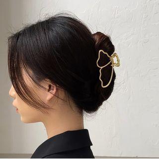Butterfly Alloy Hair Clamp 1 Pc - Butterfly Alloy Hair Clamp - Gold - One Size