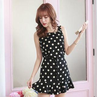 Set: Polka-dot Tank Top + Skort