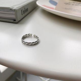 Engraved 925 Sterling Silver Open Ring K579 - One Size