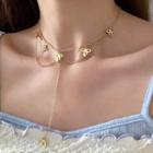 Ribbon Necklace Gold - One Size