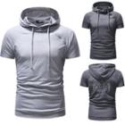Short-sleeve Tiger Embroidered Hoodie