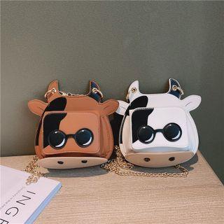 Faux Leather Cow Crossbody Bag