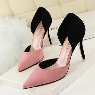 Color-block High-heel Sandals