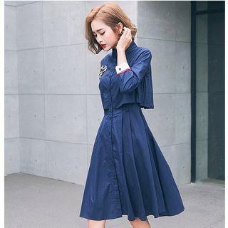 3/4-sleeve Bee Shirtdress