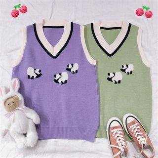 Panda Knit Vest