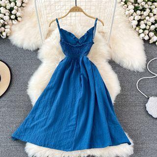 Frilled Strappy Maxi Dress