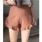 Frilled High-waist Shorts