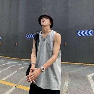 Plain Pocket Tank Top
