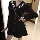 Sailor Collar Slim-fit A-line Dress