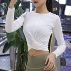 Long-sleeve Wrap Quick Dry T-shirt