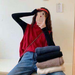 Turtleneck Vest / Long-sleeve Top