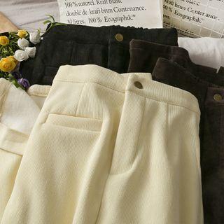 Slit-back Corduroy Maxi Skirt