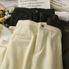 Slit-back Corduroy Maxi Skirt