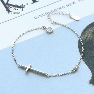 Cross Sterling Silver Bracelet 1pc - Silver - One Size
