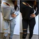 Set: Zip Fleece-lined Pullover + Sweatpants