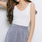 Sleeveless V--neck Knit Vest