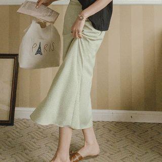 Ditsy-flower Long Mermaid Skirt