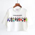 Cropped Print T-shirt