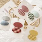 Set Of 2: Plaid Fabric Hair Clip (various Designs)