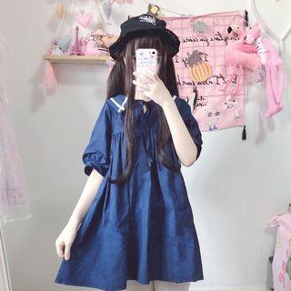 Wide Collar Small Skirt