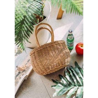 Inset Lining Woven-rush Tote