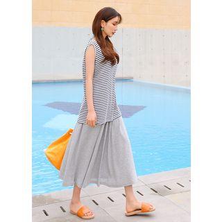 Striped Sleeveless Linen Blend Top