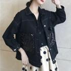 Sequined Pocket Shirt Jacket Black - One Size