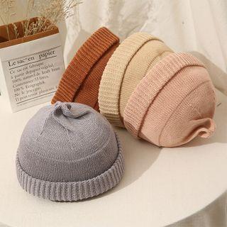Cotton Linen Knit Steeple-crowned Beanie