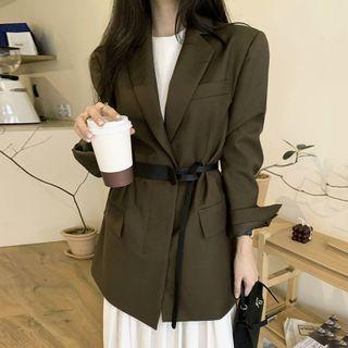 Blazer / Sleeveless Midi A-line Dress