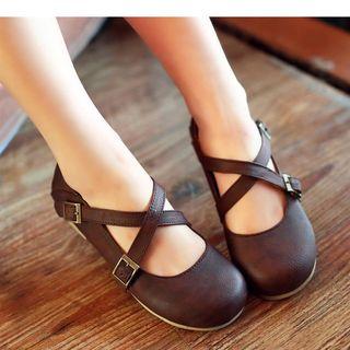 Cross Strap Mary Jane Shoes