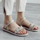 Ankle Strap Ruffle Sandals