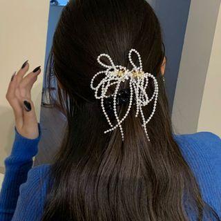 Faux Pearl Hair Clip 1 Pc - Faux Pearl Hair Clip - Gold & White - One Size