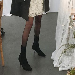 Faux-suede High-heel Ankle-boots