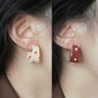 Polka Dot Open Hoop Earring