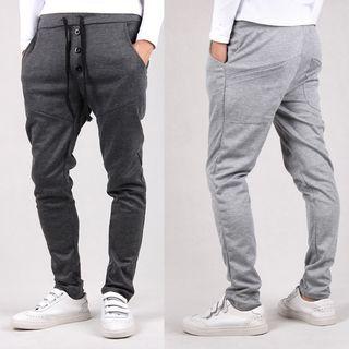 Drawstring Drop-crotch Sweatpants