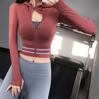 Striped Zip-up Sports Jacket