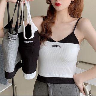 Paneled Ribbed Camisole Top