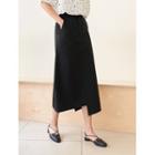 Plus Size Cutout-hem A-line Long Skirt