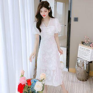 Short-sleeve Chiffon A-line Dress (various Designs)