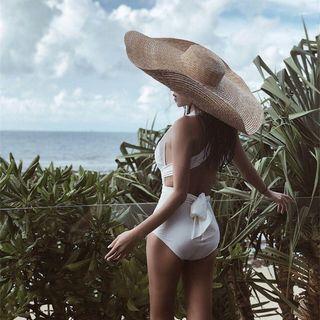 Deep Plunge Tie-waist Swimsuit