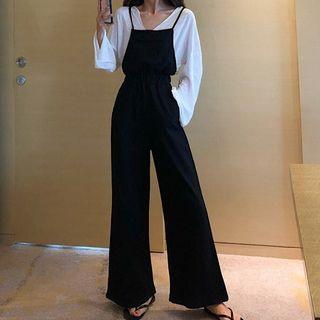 Elastic Waist Wide Leg Jumper Pants
