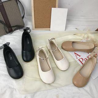 Ankle Strap Round-toe Flats