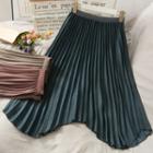 Elastic High-waist Pleated Midi Skirt In 7 Colors