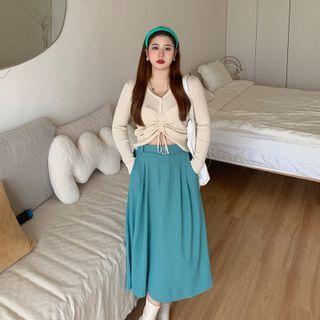 Plus Size Plain A-line Dress