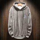 Set: Applique Drawstring Hoodie + Sweatpants