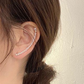 Faux Pearl Ear Cuff 1 Pc - Right Side - White - One Size