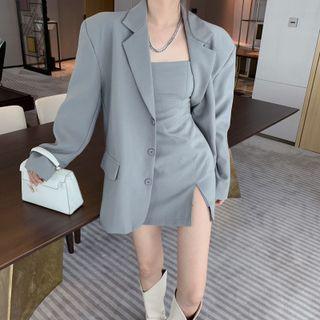 Spaghetti Strap Bodycon Dress / Blazer