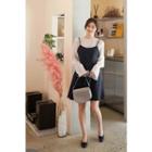 Spaghetti-strap Linen Blend A-line Dress