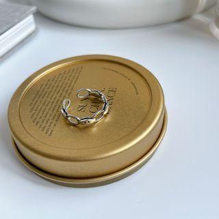 Smiley Open Ring K799 - Ring - Silver - One Size
