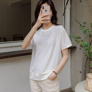 Round-neck Chiffon T-shirt